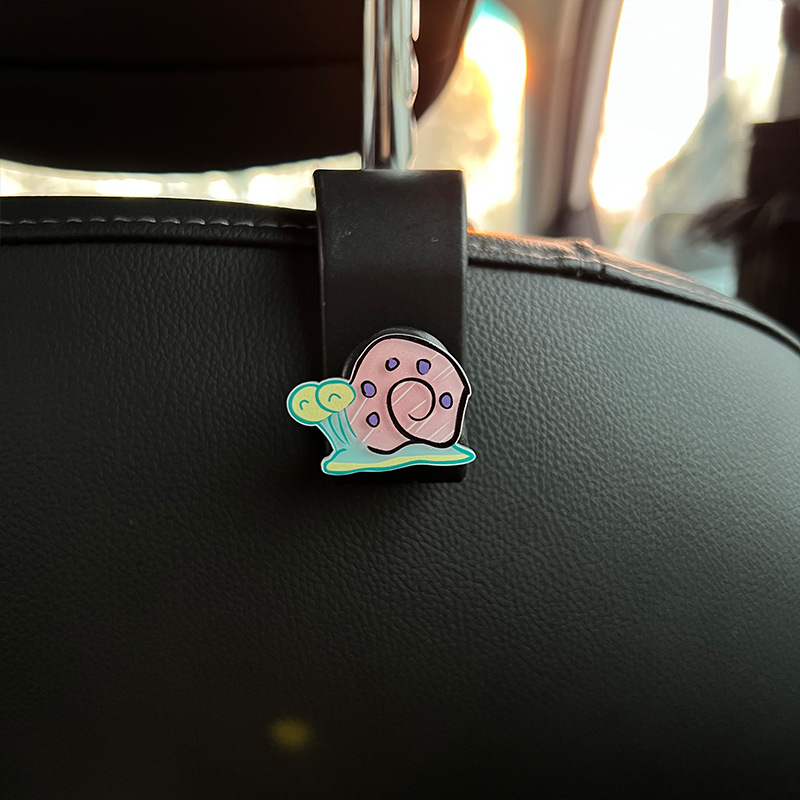 Gancho de coche, gancho trasero del asiento trasero, suministros de coche, soporte de carga, lindo Bob Esponja, dibujos animados