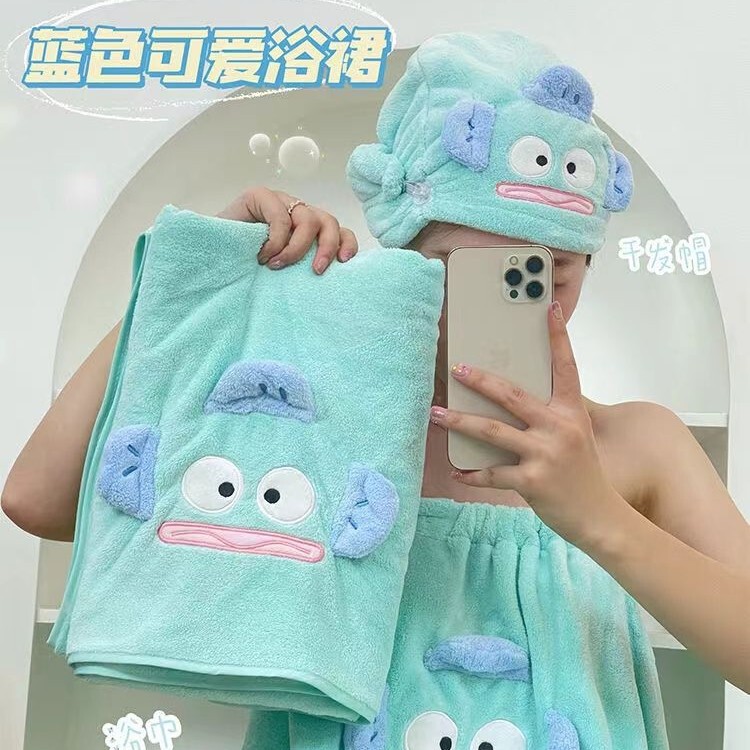 Clownfish Bath Towel Cross-Border Wholesale Coral Fleece Towel Autumn New Thickened Water-Absorbent Quick-Dry Girl's Bath Skirt Set