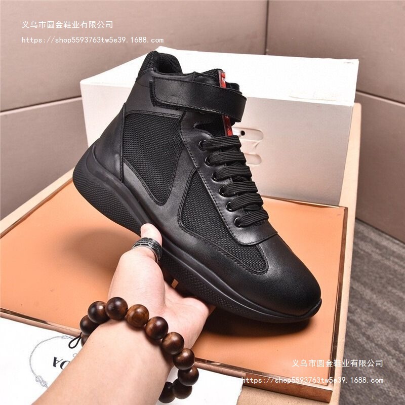 Lace-up new fashion trendy casual shoes for men, black and white genuine leather breathable European style high-top Lace-up new fashion trendy casual shoes for men, black and white genuine leather breathable European style high-top