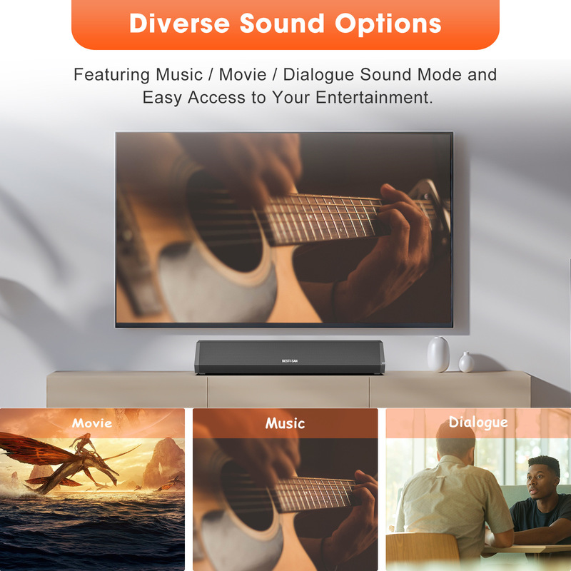 Customized Wholesale Echo Wall Bluetooth Bar Tv Speaker Wireless Home Theater 40W High Power Sound Bar Speaker