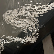 酒店大堂展厅飞鱼形吊灯美容院店铺售楼部沙盘灯商用工程灯具厂家