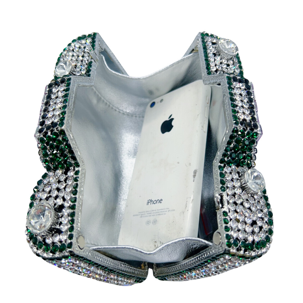 Cameracrystaleveningbag cámara transfronteriza diamantes bolsas de cena de fiesta de mano bolsa de mujer hebilla magnética dura
