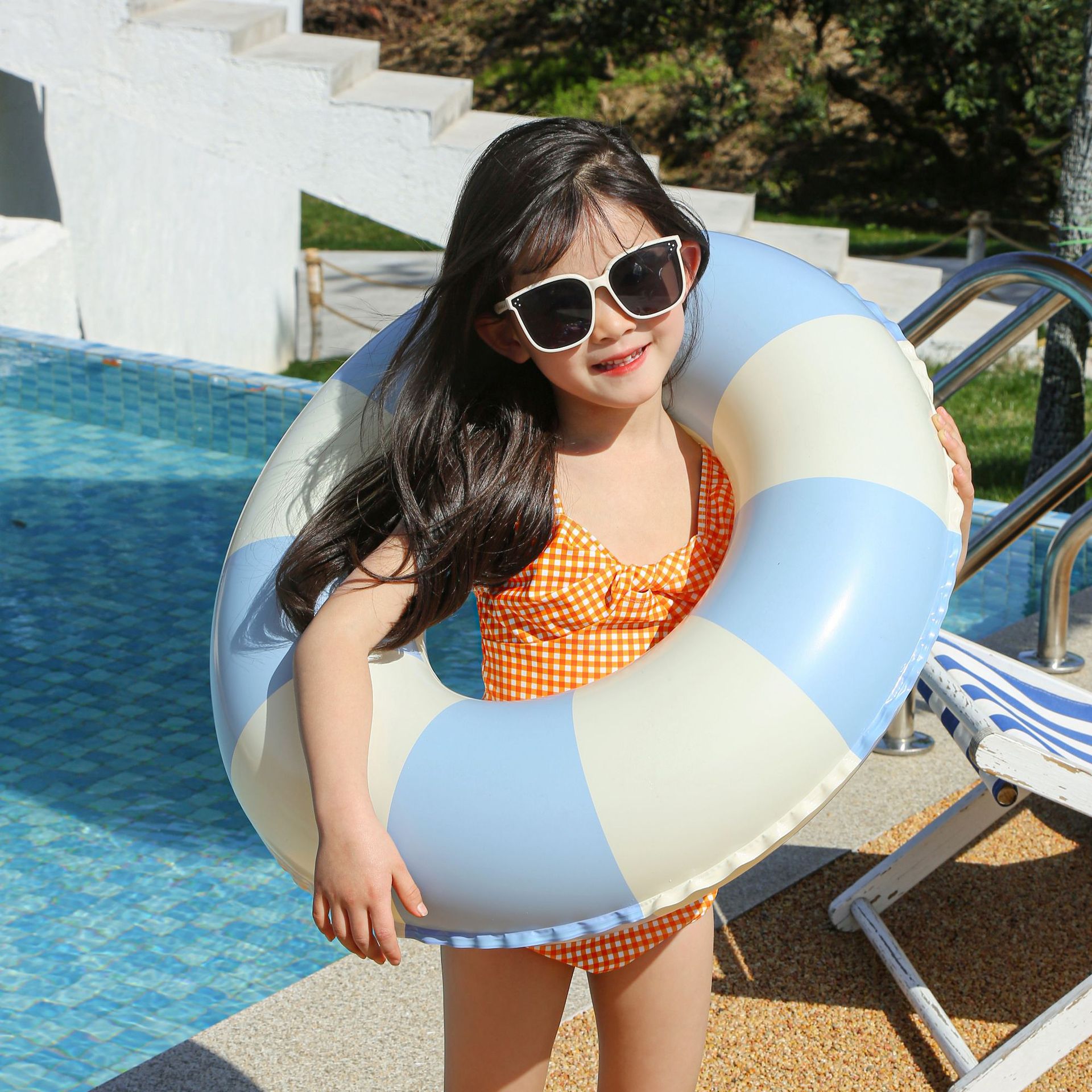 210g Weight Swim Ring Type of Swimming Accessories 1 Piece Quantity PVC Material Color Block, Solid Color Pattern Kid'S Gender Cute Style Cute Color Block Solid Color PVC Swim Ring Swimming Accessories 1 Piece 21