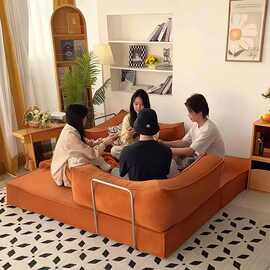 生产批发跨境外贸伸缩两用真空压缩沙发布艺沙发一体成型压缩沙发