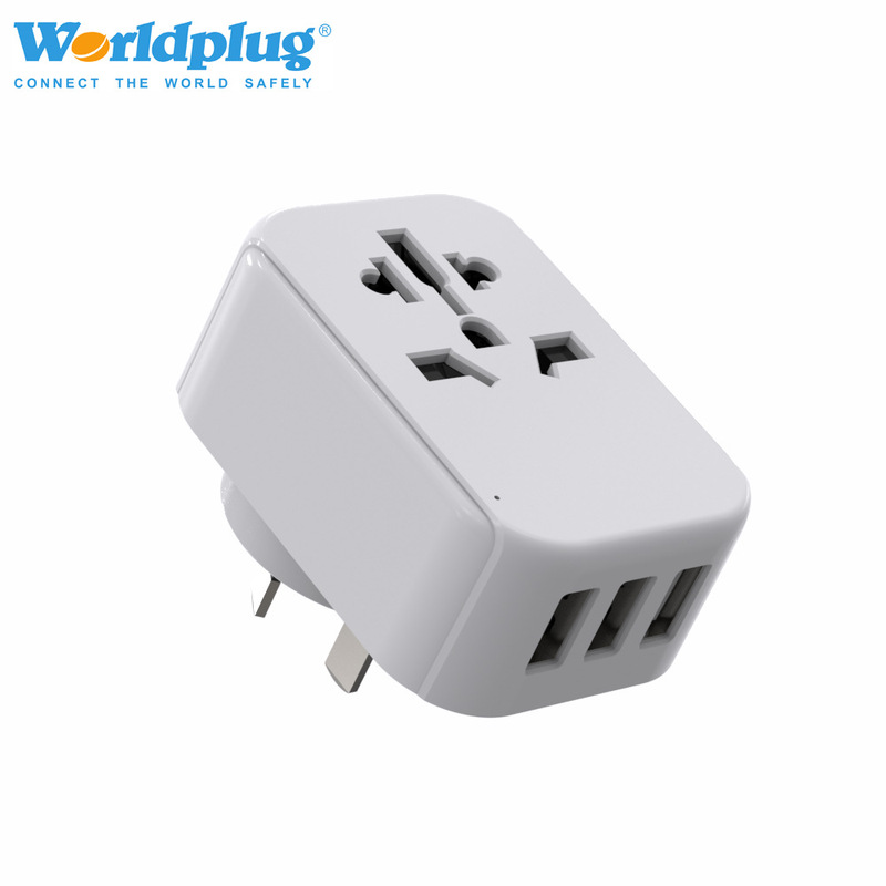 USB charger 2.4A/3A Australia New Zealand conversion plug travel socket wireless conversion plug International plug USB charger 2.4A/3A Australia New Zealand conversion plug travel socket wireless conversion plug International plug
