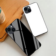 glass phone case custom made纯色彩绘玻璃壳批发适用苹果14 13