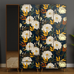 Imitation plant wall stickers, flower waterproof stickers, wardrobe B&B sliding door bedroom pastoral wall stickers, wallpaper self-sticking for home use