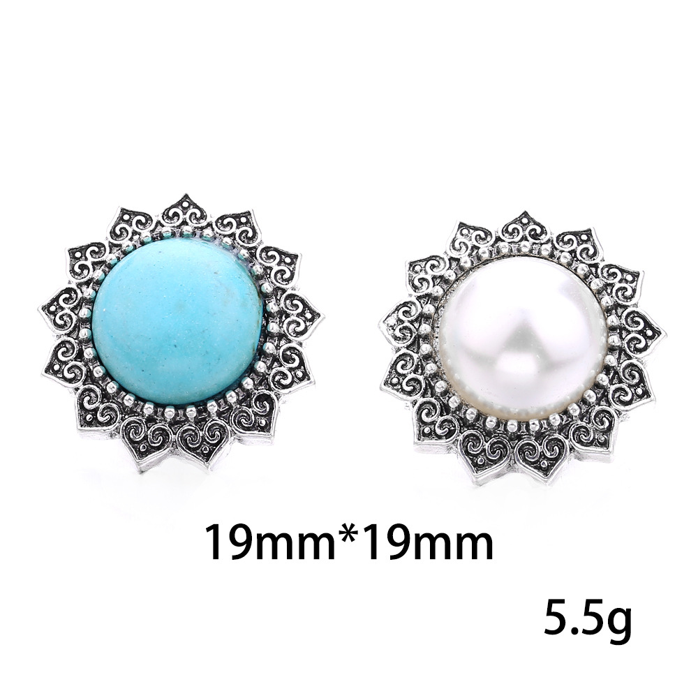 1 Piece Alloy Artificial Pearls Geometric Pendant Jewelry Buckle display picture 9