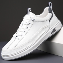 男鞋2025秋季新款男士休闲皮鞋男潮流韩版时尚板鞋复古小白鞋