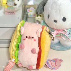 お尻可豚サンドイッチ小豚豚包小銭入れ動物市場ストラップかわいい高颜値ins小衆スポット