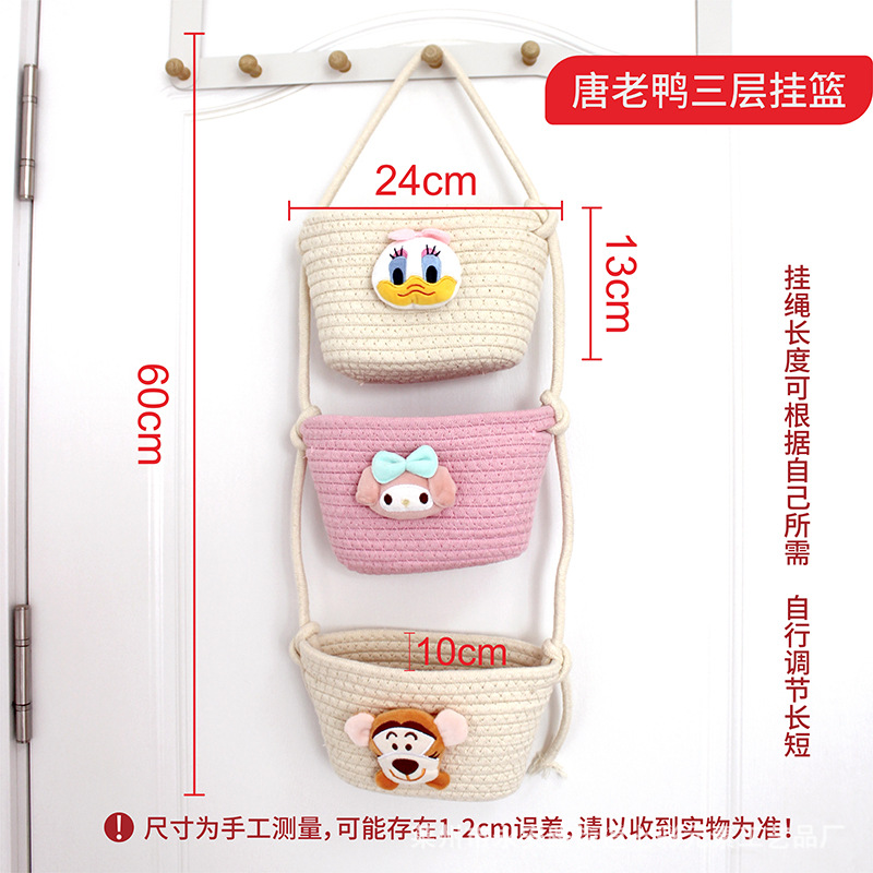 Cesta colgante de tres capas del pato Donald