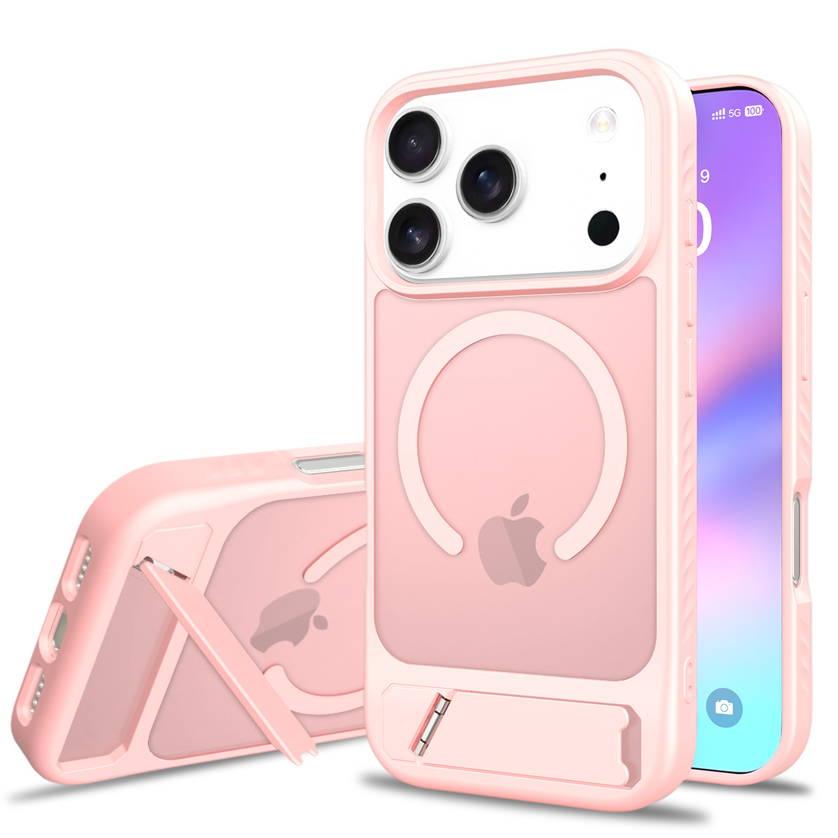 Aplicable a Apple iPhone 17 Pro Fengshang soporte caso de teléfono móvil en forma de soporte incrustado cubierta de absorción magnética 17AIR