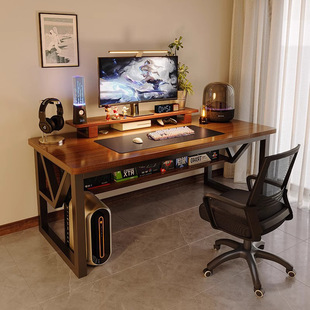 Solid Wood Computer Table Desktop Household E-sports Table and Chair Table Workbench Rectangular Bedroom Desk Simple Office Desk