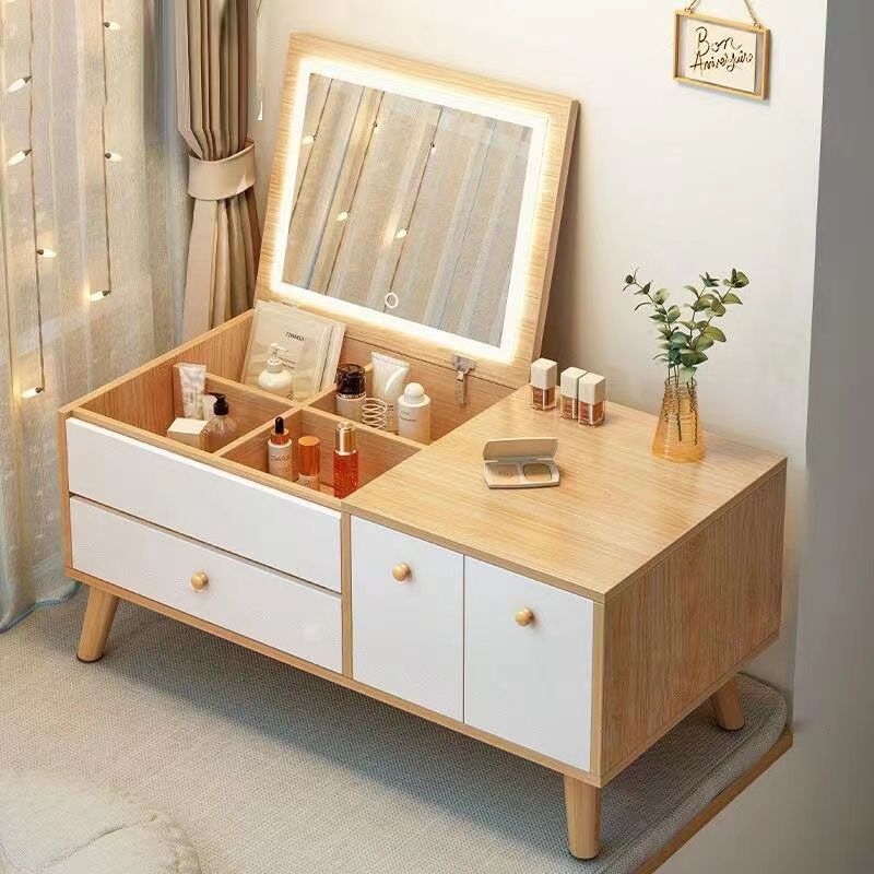 Storage Cabinet Low Cabinet Tatami Dressing Table Small Apartment Dressing Table Cosmetics Bedroom Small Dressing Bedside Table
