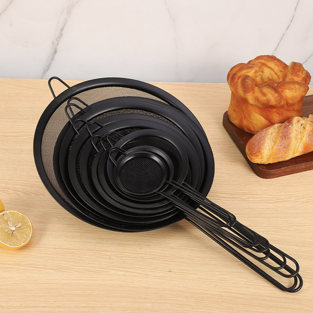 Colador de Malla Manual de Acero Inoxidable para Cocina