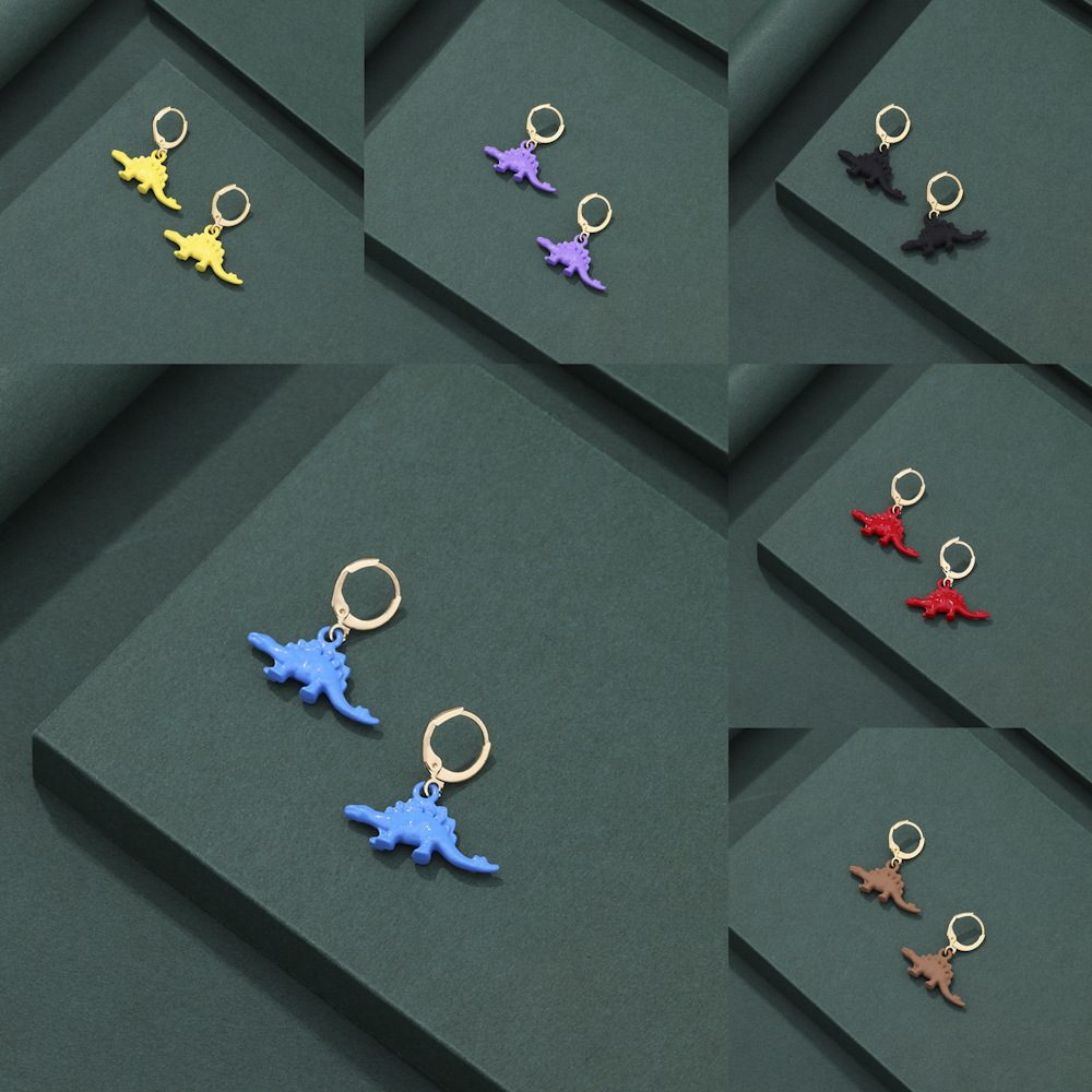 Animal Cartoon Style Alloy No Inlaid Patchwork Plating Earrings display picture 2