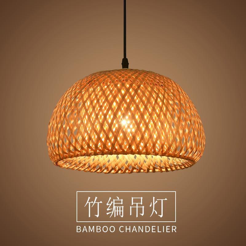 【Cross-Border Supply】American-Style Pastoral Bamboo Pendant Lights, Southeast Asian Tea House Rattan and Bamboo Art, Living Room, Dining Room, Restaurant