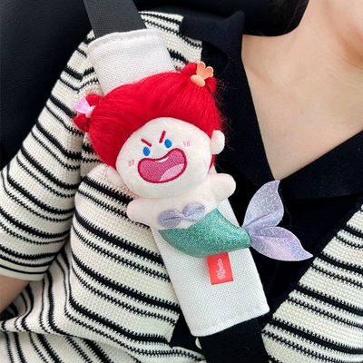 The United States blew up: Sürətlər qutusu və əl tormozu başlıqları - genuine-red-hair-mermaid-white-linen-shoulder-cover-single