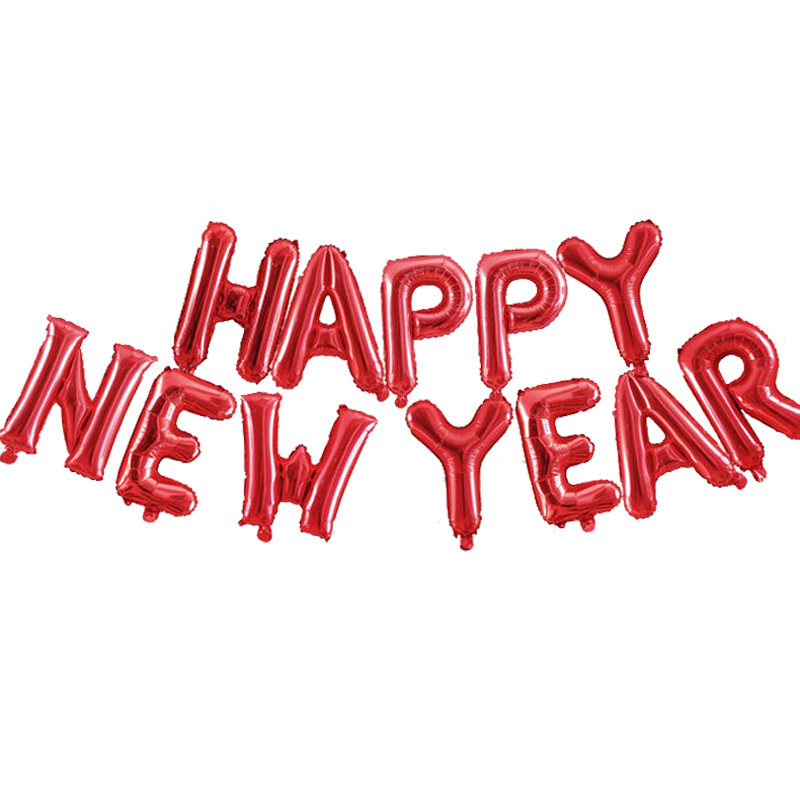 圣诞万圣新年英文字母自选气球装饰公司商场学校活动布置铝膜气球