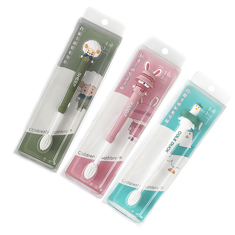 Children's Toothbrush Soft Bristles 3-6-12 Years Old Cute Animal Series Fine Bristle Toothbrush Household High-End Independent Packaging Wholesale