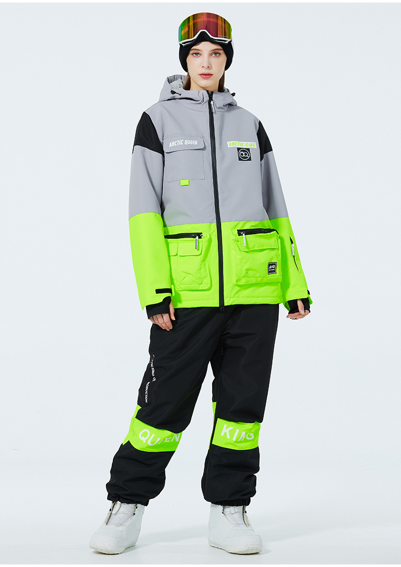 Men's Clothing Ski suit set for men and women couples warm and thick ski suit set single board double board ski suit_viptrois.com