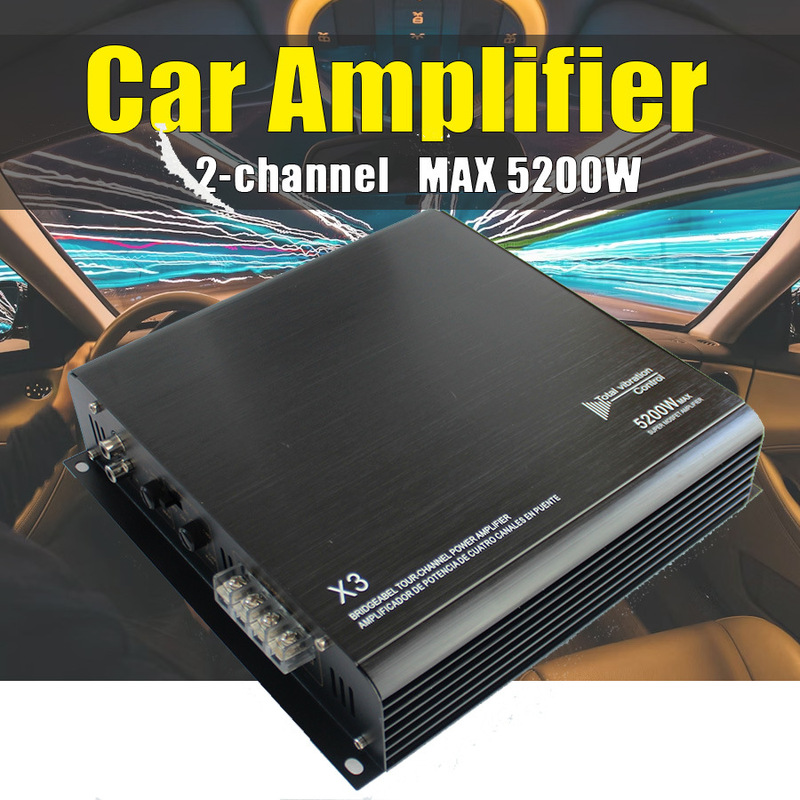 New Car Audio Two-Way Amplifier 2-Channel 5200W High Power X3 Car Amplifier Amplifier