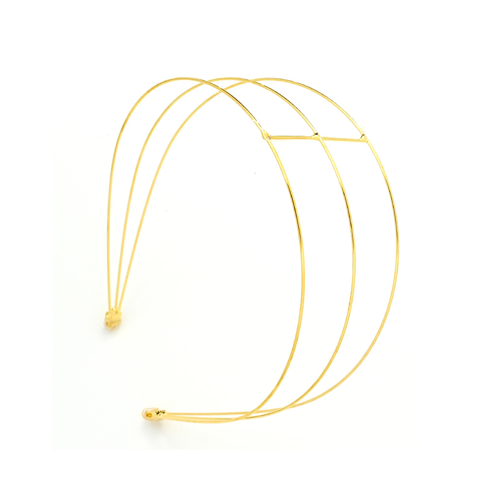 Amazon venta caliente multi-capas aro de cabello metal retro tocado de cabello accesorios simples para mujeres aro de cabello