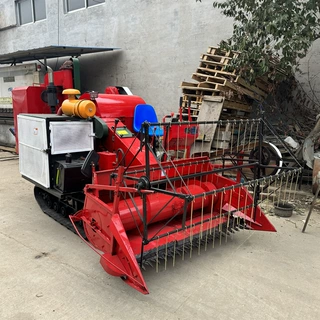 小型履带式收获机 大豆联合收割机 收割脱粒自动装袋一次完成