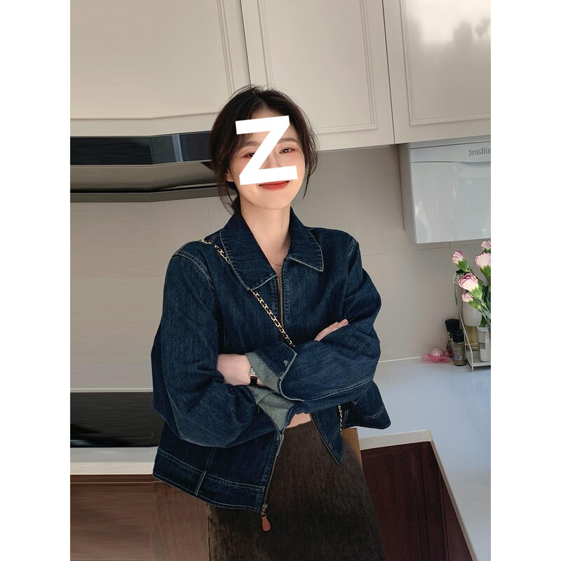 韩里韩气的牛仔外套女2025秋新款早秋季冷淡系超好看休闲穿搭夹克|undefined