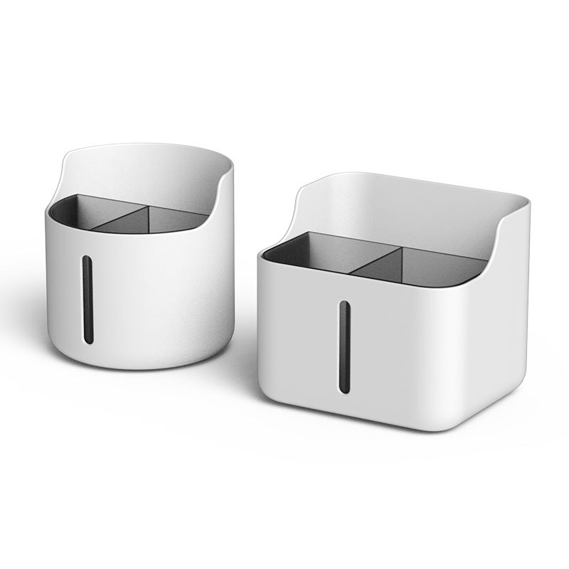 Caja de almacenamiento de escritorio de doble capa compartimiento de papelería de oficina caja organizadora dormitorio cosméticos multifuncionales estante de almacenamiento