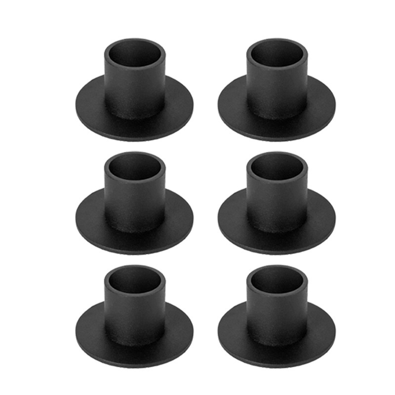 Candelabro de mesa de comedor de hierro europeo, candelabro de boda, comercio electrónico transfronterizo, candelabro pequeño redondo, adornos, pedestal de vela de poste negro