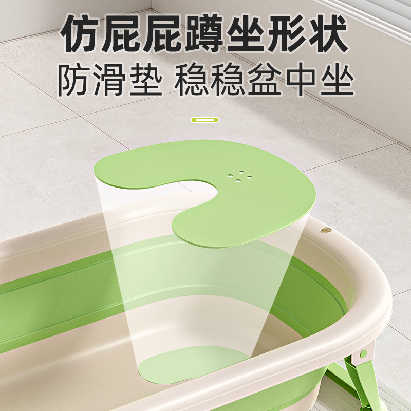 Bidé plegable para niños, balde de baño universal, suministros para bebés de gran tamaño, lavabo para bebés