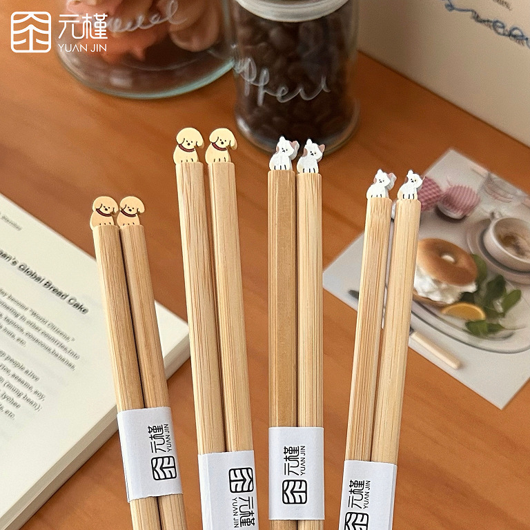 [Yuanjin bamboo wood] there are cats, cats and dogs growing on chopsticks (copyright products are self-respect)