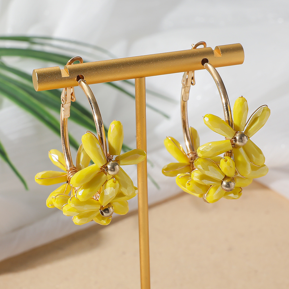 20g Weight 304 Stainless Steel Ear Needle Material Earrings Classification 1 Pair Quantity Holiday, Travel Occasion Artificial Crystal Material Flower Pattern All Seasons Season Women's Gender Vacation, Classic Style Style 1 Pair Vacation Classic Style Flower Artificial Crystal Earrings 10