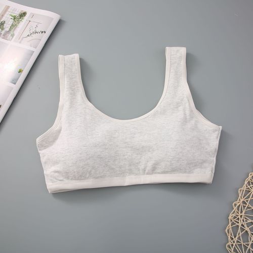 [Fat in seconds] Pure cotton middle school students' underwear, Korean version without rims, large breasts, small breasts, student development vest