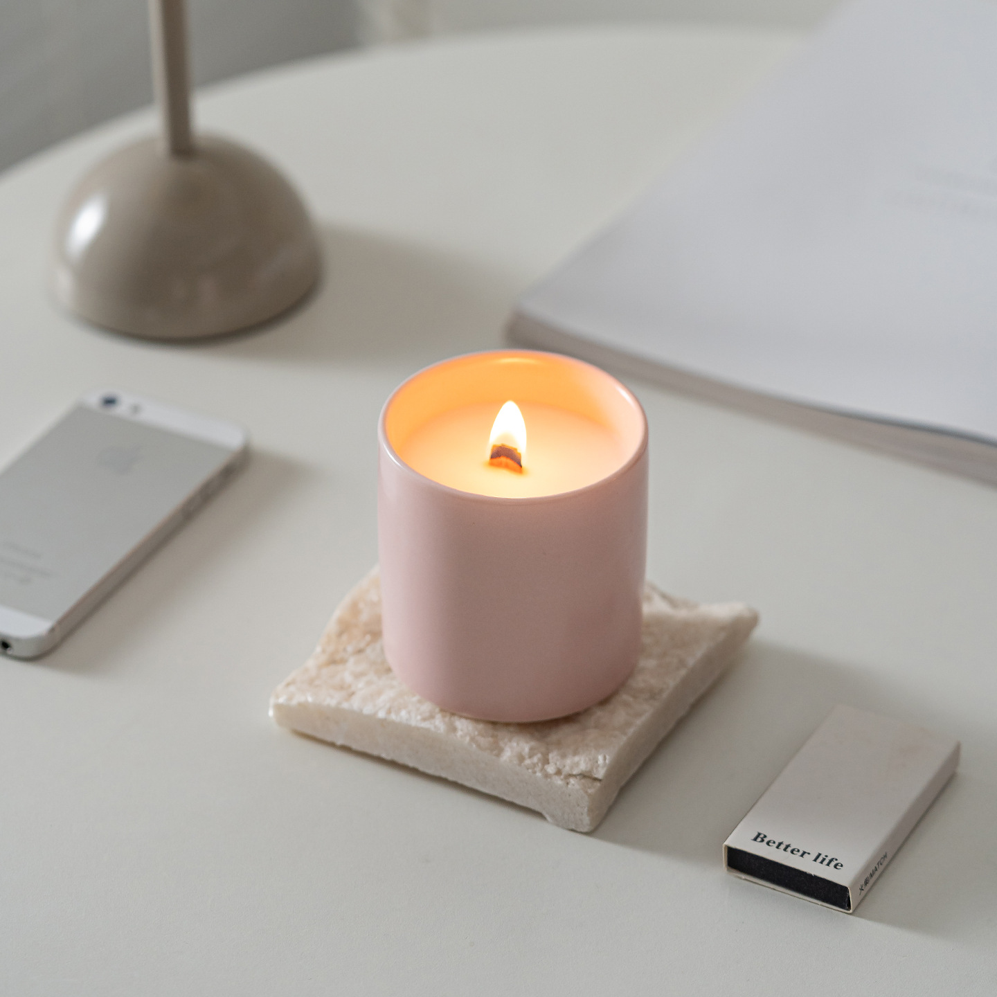 Contenedores de velas mudas transfronterizas Tazas vacías apoyan vasos de velas de cerámica perfumadas con cera DIY fabricantes de latas de velas al por mayor
