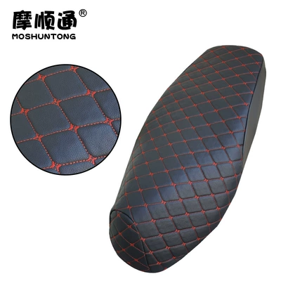 seat cushion cover, thickened waterproof | Motorcycle cushion - qianjianghong-125-red-and-black-air-cushion-winter-model