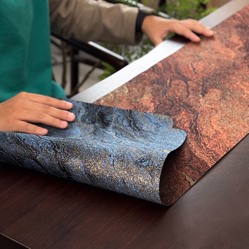 [업그레이드 된 두꺼운 방수] 금박 양면 브로케이드 테이블 러너