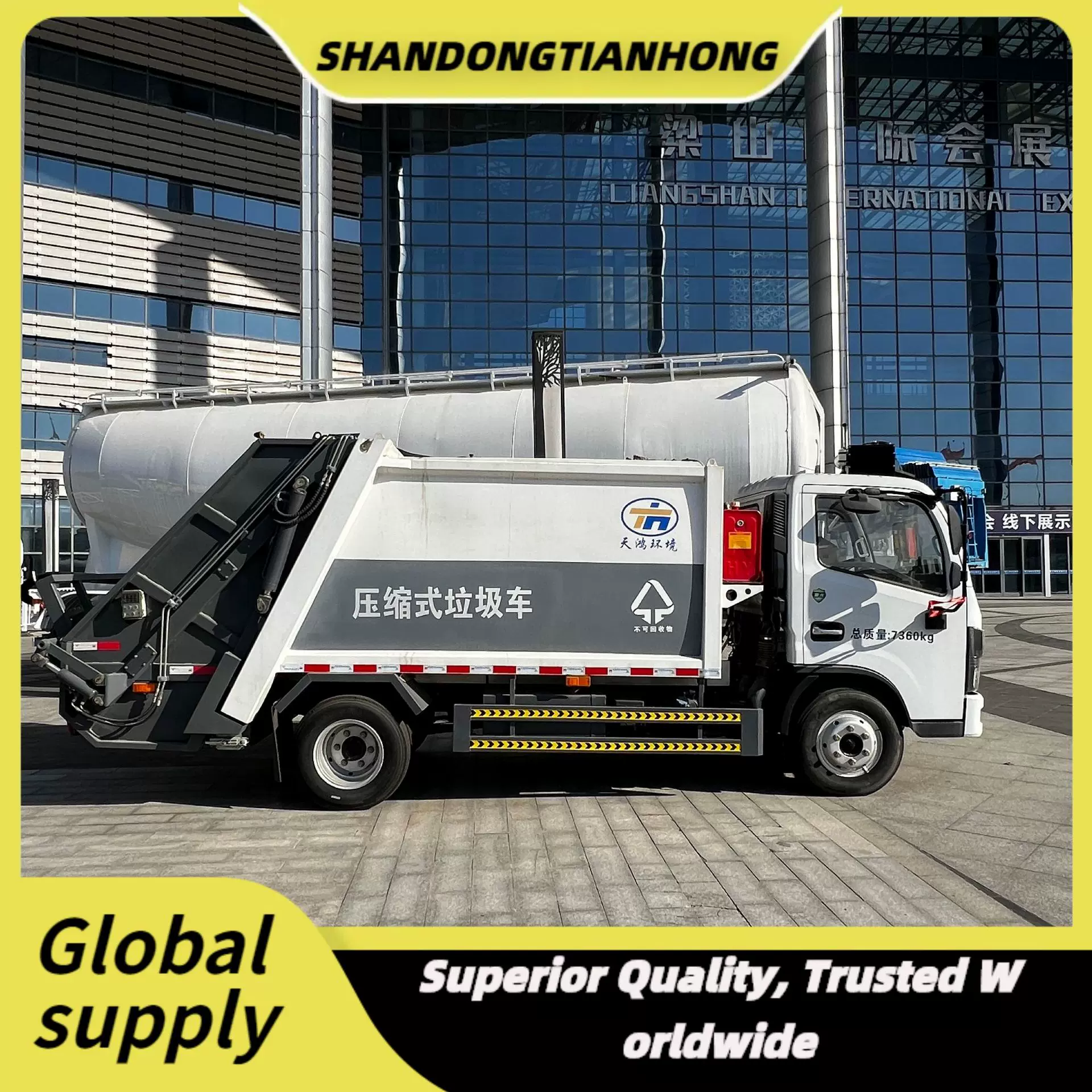 源头工厂跨境出口销售街道垃圾收集清运东风多利卡单驱垃圾车5方