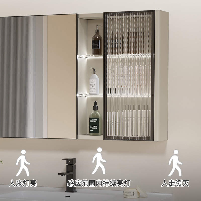 Armario de baño de acero inoxidable 304 baño lavabo gabinete combinación lavabo de cerámica lavado de cara piscina de manos espejo cosmético gabinete