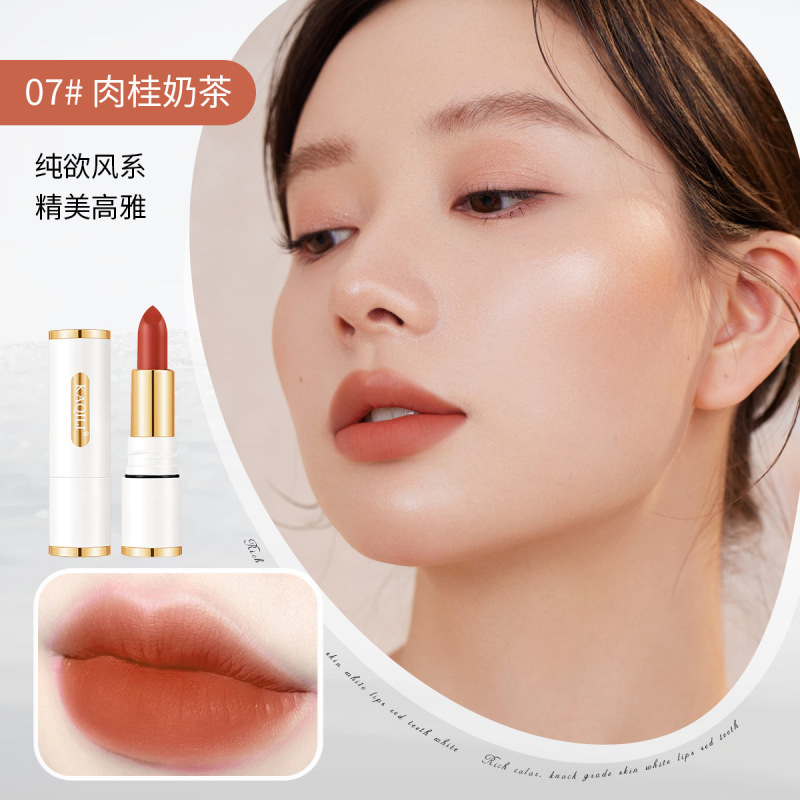 卡琪丽丝雾不沾杯不掉色口红哑光不拔干持妆唇膏防水肉桂口红跨境|undefined