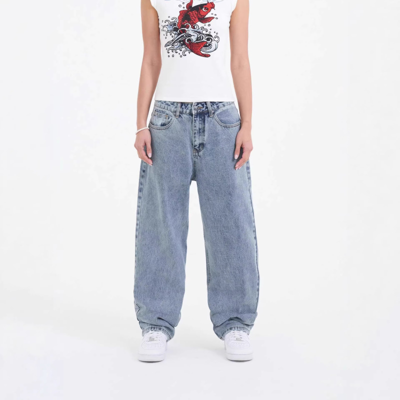 European and American Cross-Border Trendy Brand Ed Hardy Rhinestone Jeans for Women, Loose Straight-Leg Patterned Rhinestone Washed Jeans European and American Cross-Border Trendy Brand Ed Hardy Rhinestone Jeans for Women, Loose Straight-Leg Patterned Rhinestone Washed Jeans