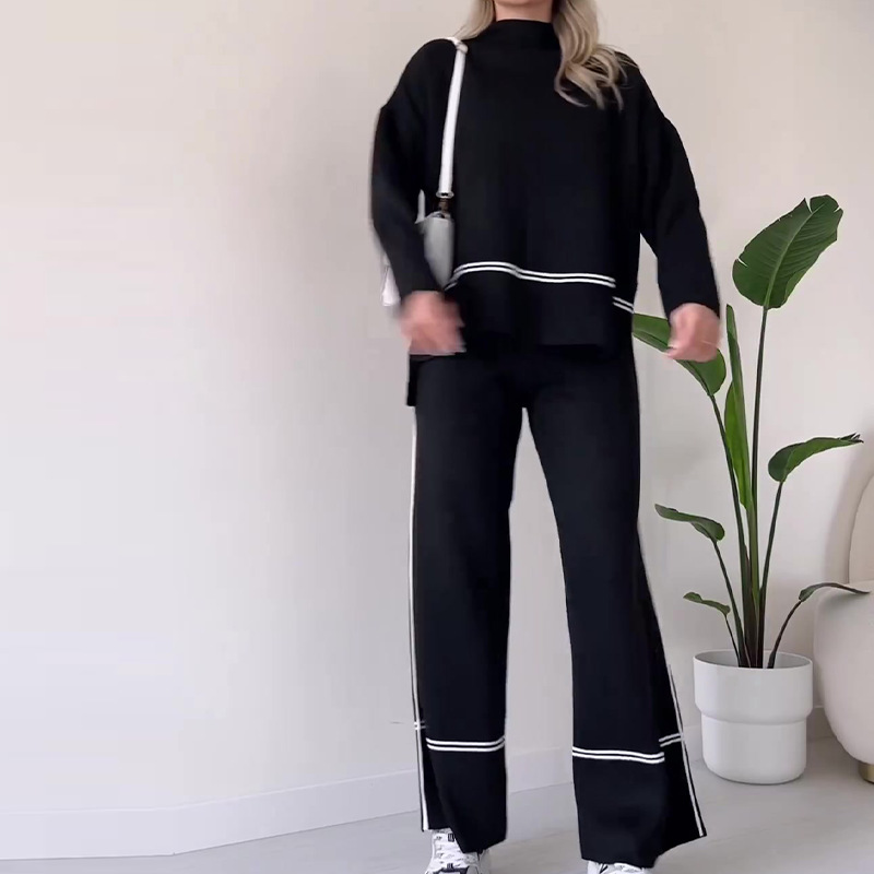 Women's Gender Casual Style Daily Street Women's Casual Solid Color Polyester Pants Sets Pants Sets