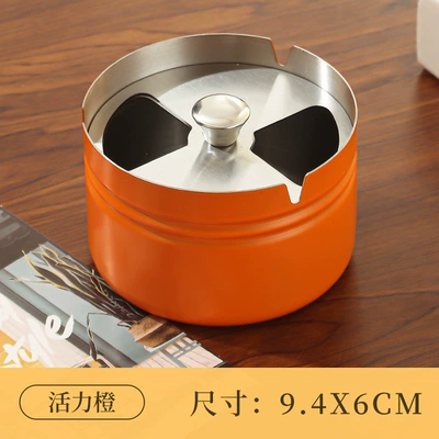 with a High-End Feel, Stainless Steel, for: Car ashtray - commercial-and-household-models-orange