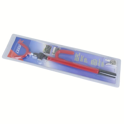 Cross-border car steering wheel Car lock - red-silver-key