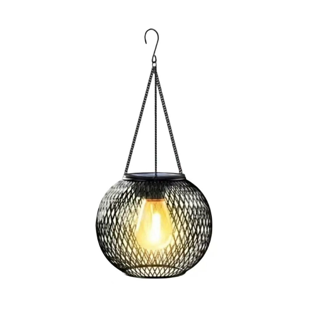 Amazon Солнечный фонарь фонарь ретро сетка люстра открытый сад внутренний дворик декоративный ажурный фонарь супер яркий
