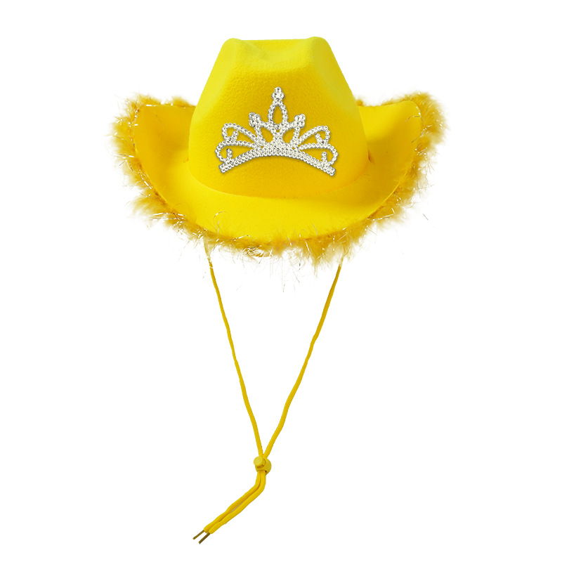 Sombreros de corona de lana sólida, nuevos sombreros de vaqueros industria pesada occidentales, sombreros de Halloween, sombreros de fiesta, sombreros de fiesta