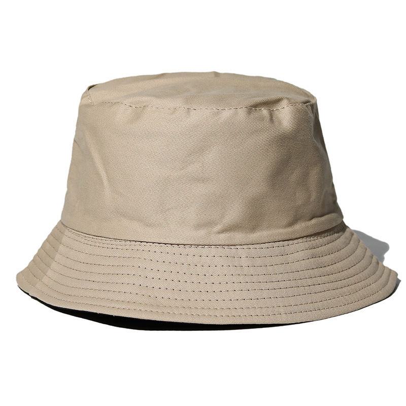 Sombrero de pescador de color sólido procesado con logotipo impreso para padres e hijos, sombrero de cubo informal para estudiantes al aire libre con protección solar y ala ancha