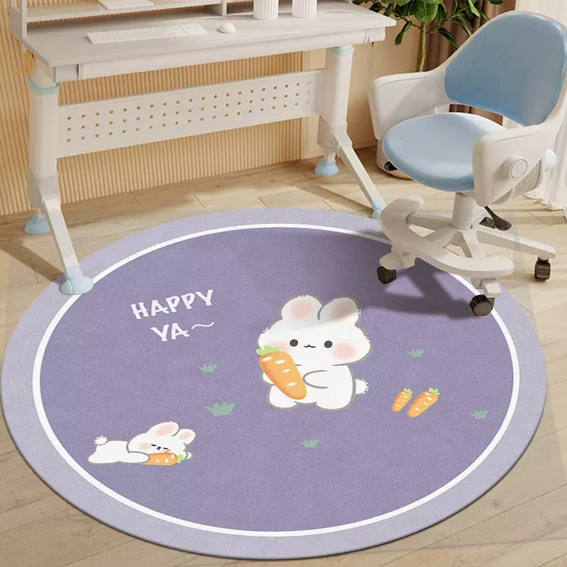 Круглый ковер с рисунком для спальни, кабинета, звукоизоляционный коврик, учебный стол, компьютерный стул, настольный коврик, домашнее прикроватное одеяло