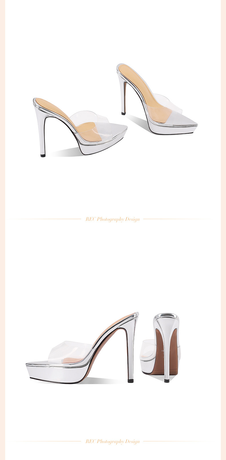 Sandal cao gót nữ đế xuồng platform phong cách Hàn Quốc, gót siêu cao 12 cm — đen chi tiết 7